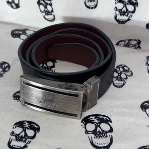 Buffalo David Bitton Black and Silver Belt